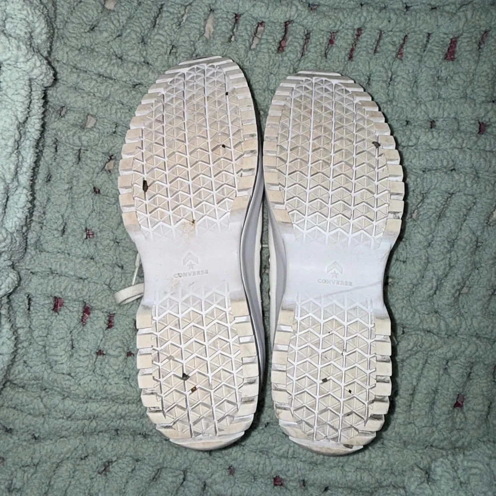 White chunky converse